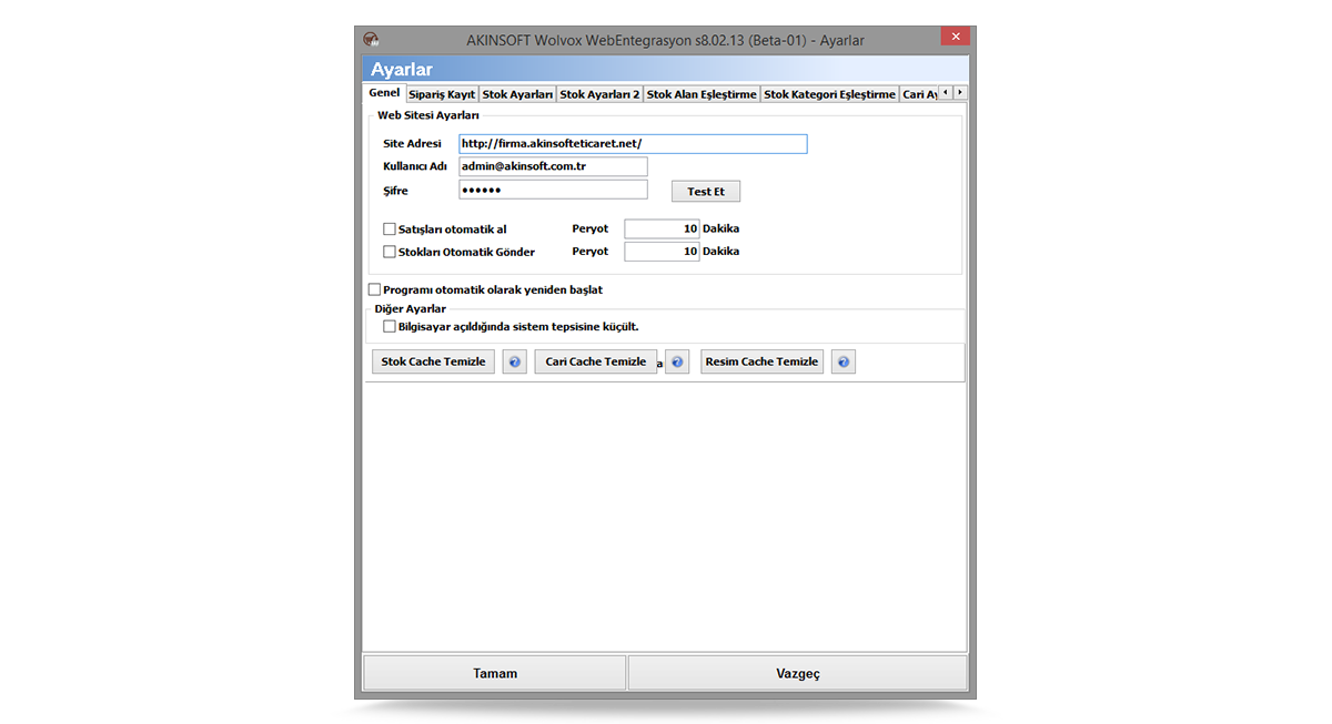 WOLVOX Web Entegrasyon 
